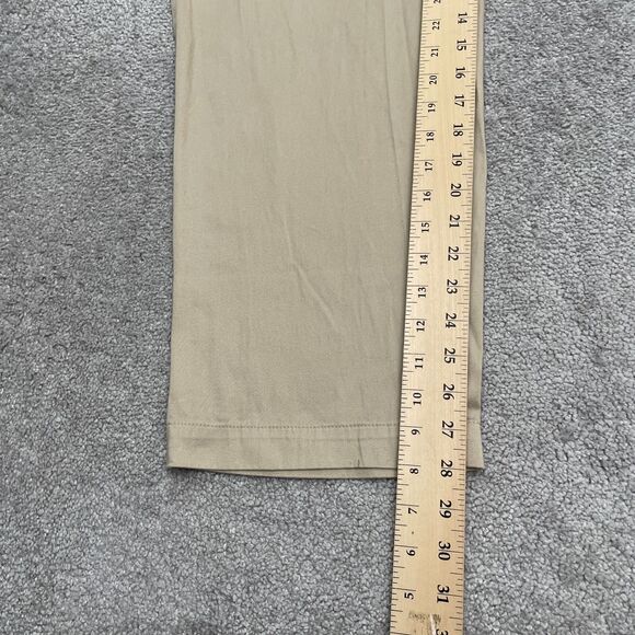 George Straight Leg Khaki Pants Womens 18WP Beige Cotton Stretch Casual 38x28 - Picture 8 of 10